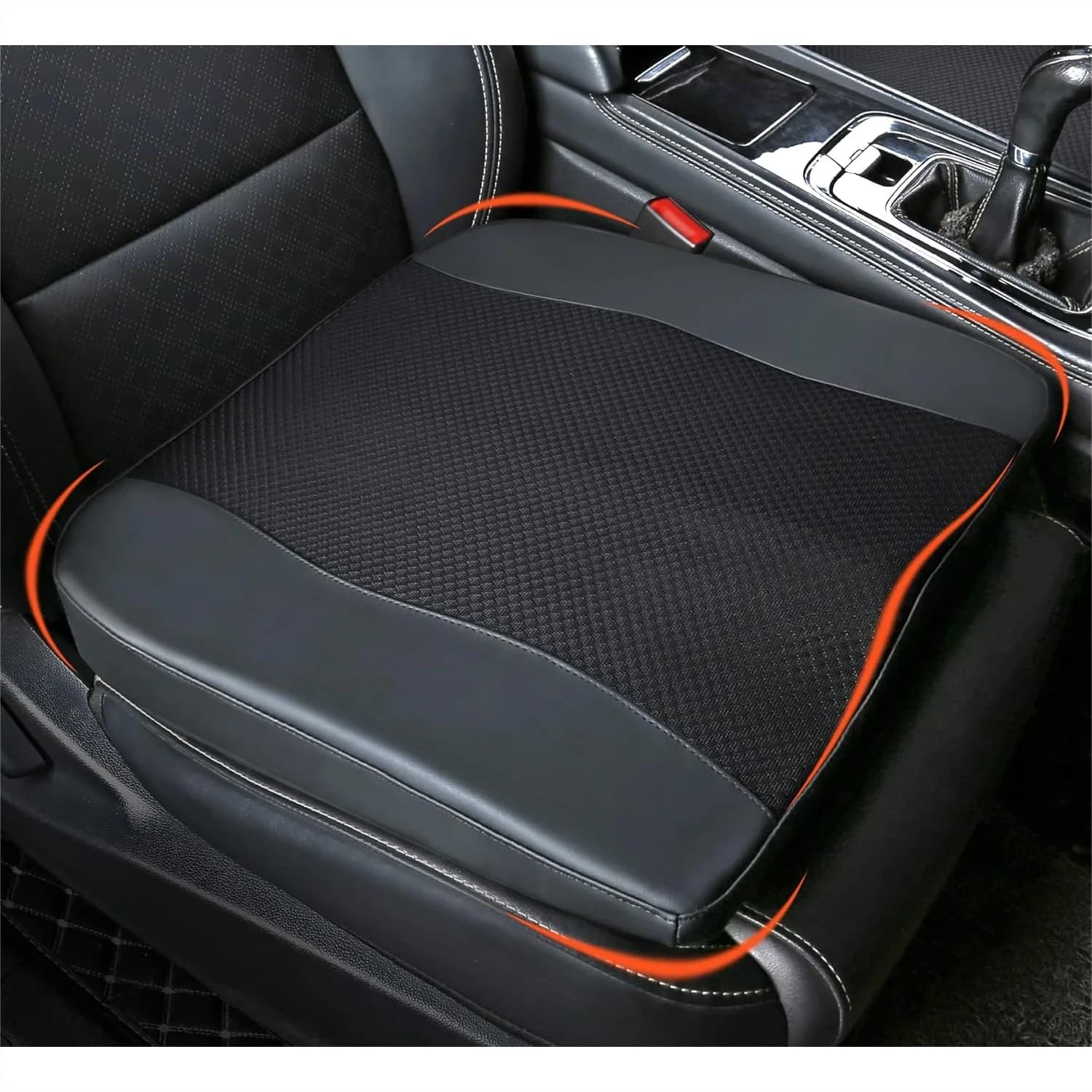 Cuscino per Sedile Auto in Memory Foam per Comfort di Guida, Supporto Ergonomico per Sciatica e Dolore Lombare, Nero