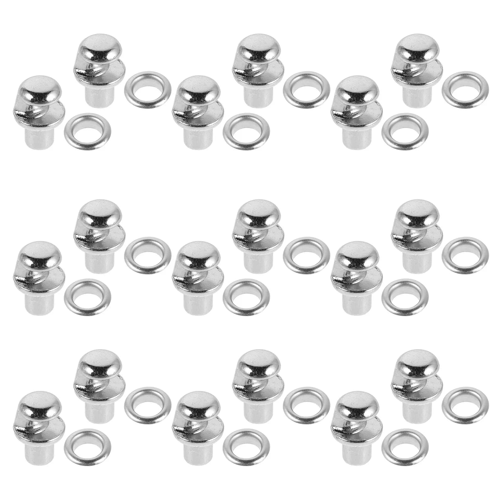 50Pcs Alloy Shoe Lace Buckles Kit Speed Hooks with Rivets for Boot Repair DIY Outdoor Hiking Mountaineering Footwear Fasteners