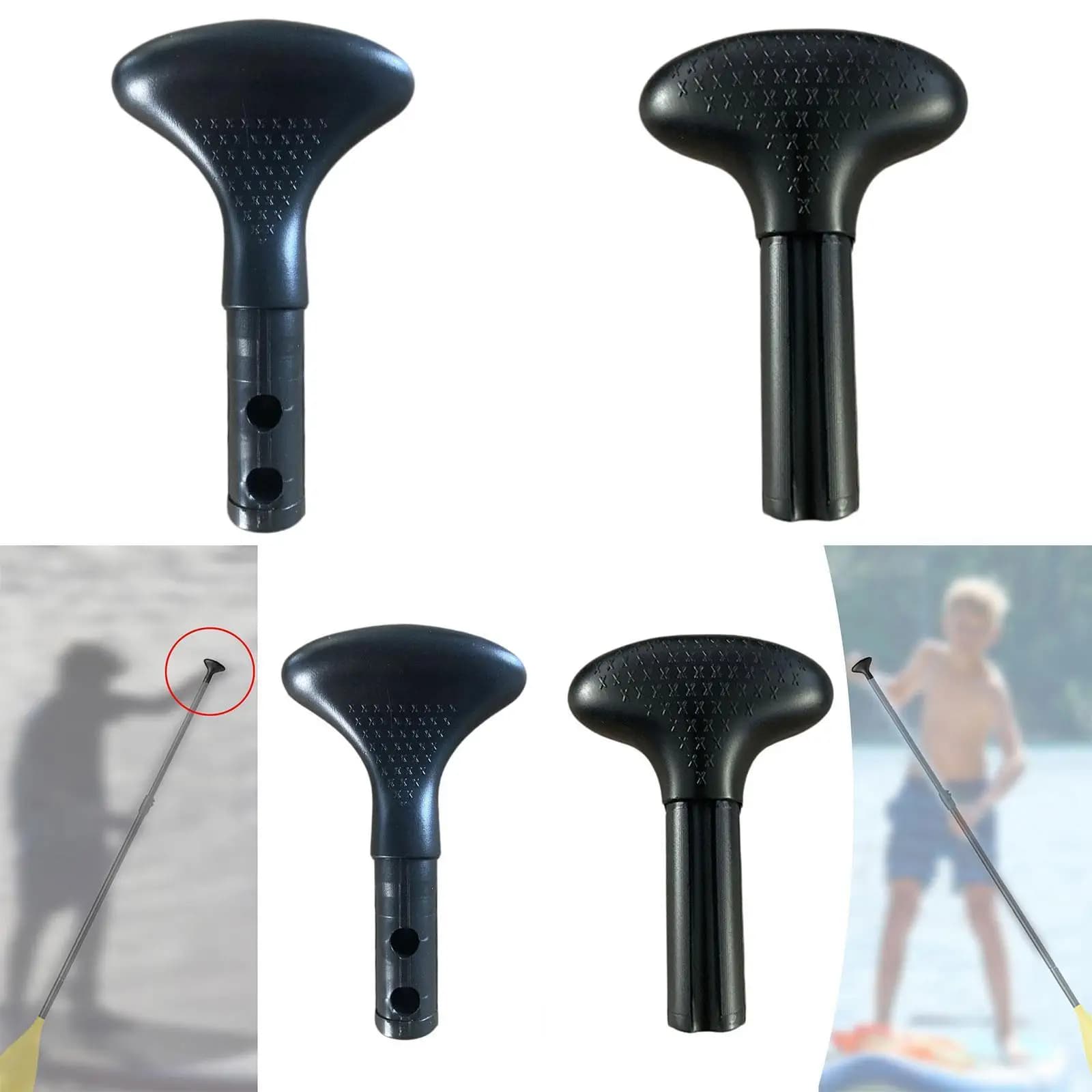 Maniglia per pagaia per kayak, maniglia per pagaia a T per canoa, impugnatura per pagaia leggera, impugnatura per pagaia per barca, per albero per tavola da surf per gommone
