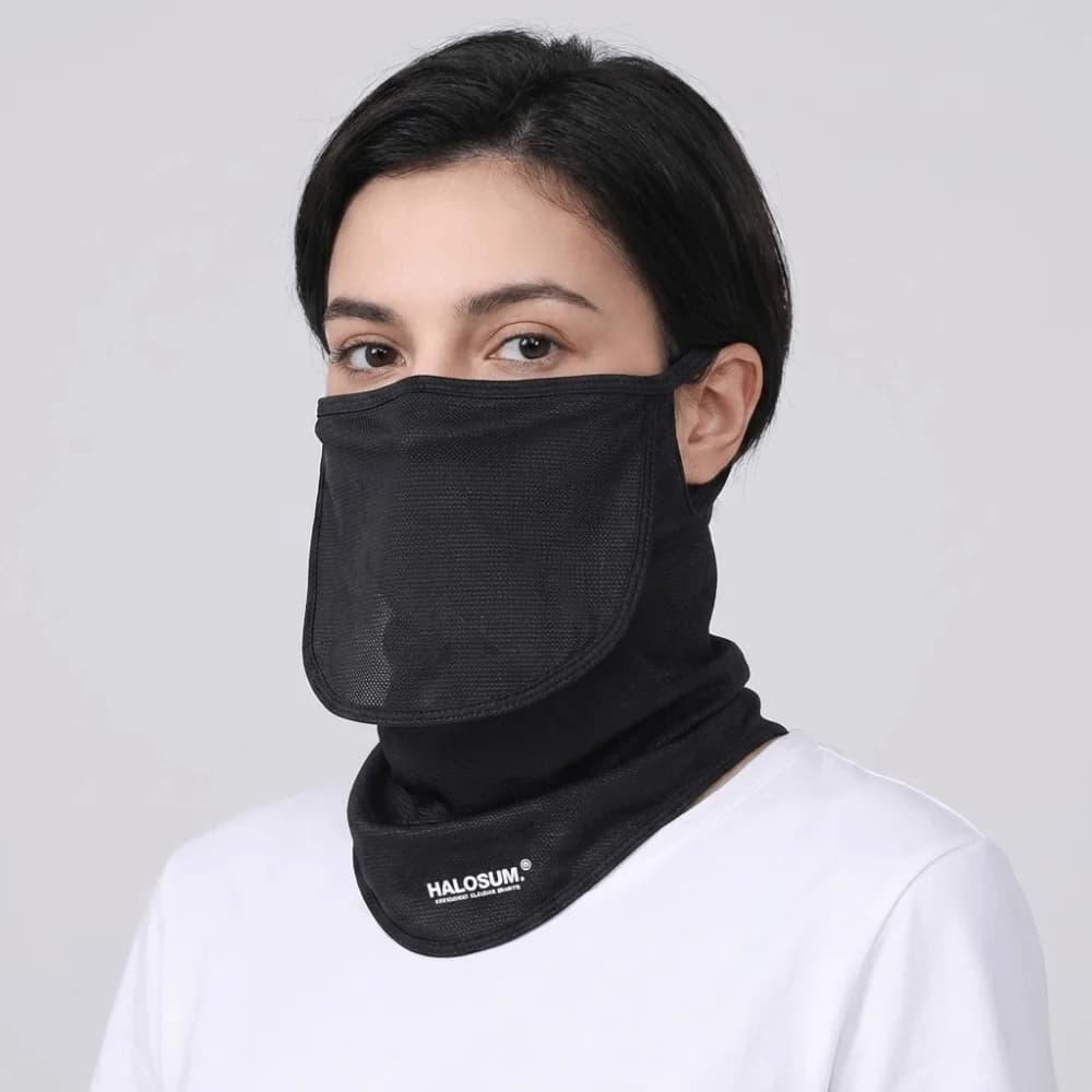 Thin UV Protection Sunscreen Mask Elastic Dustproof Ice Silk Face Cover Gaiter Solid Color Sport Cycling Scarf Fishing