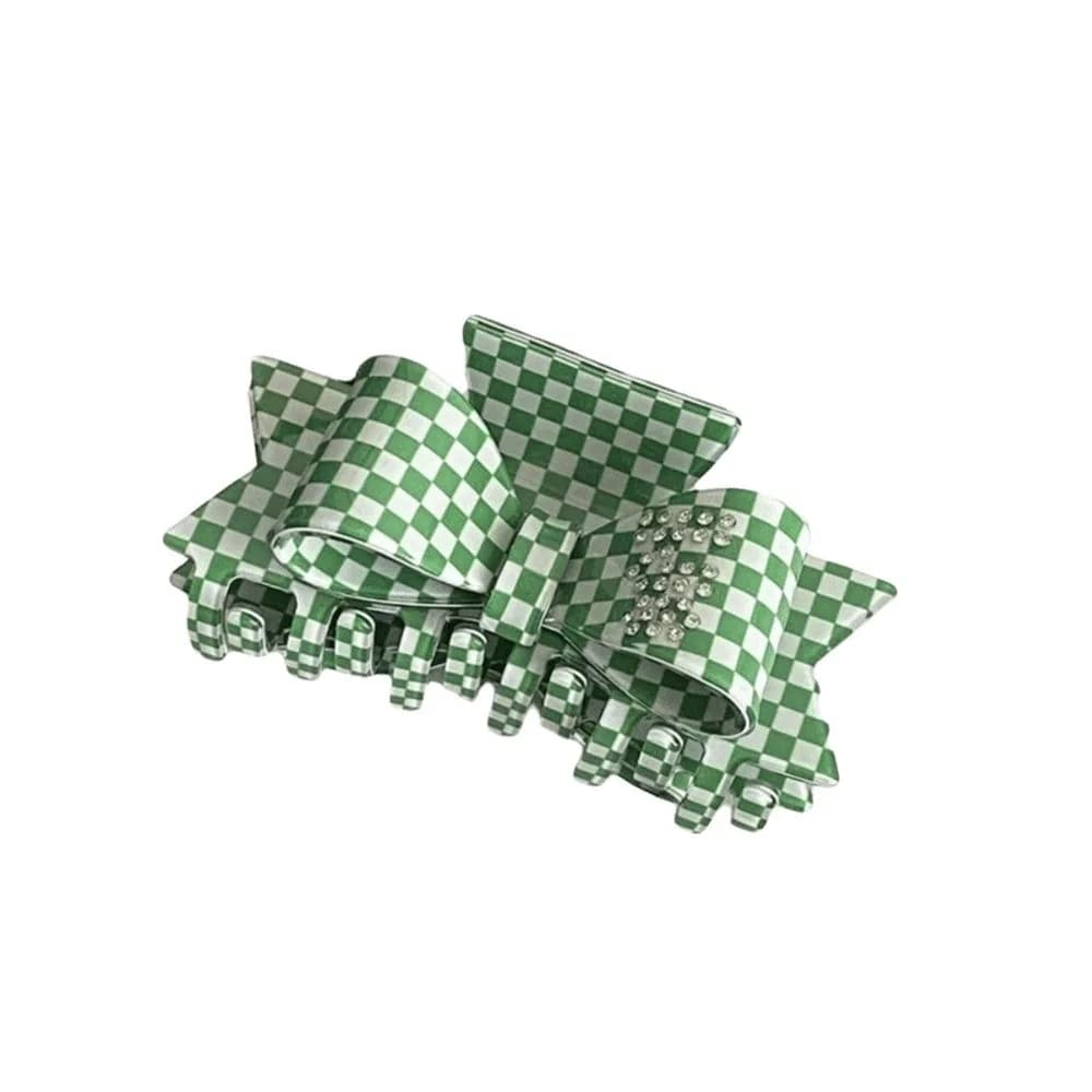 Creative Rhinestone Bowknot Hair Claw Korean Style Shiny Acetate Shark Clip Headwear Geometry Small Hair Clip Girls