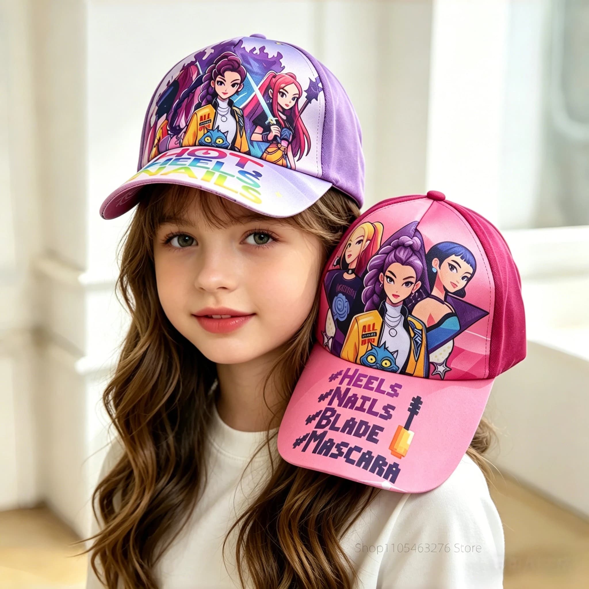 Cappello da Baseball Anime per Ragazze, Action Figure, Cappello Casual da Cantante di Gruppo, Cappelli Sportivi da Sole, Forniture per Feste, Regalo di Compleanno per Bambini