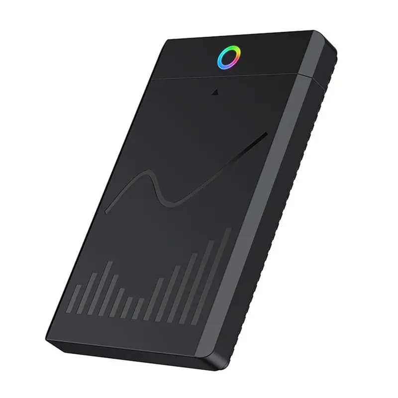 AA84 Box esterno per SSD da 2,5 pollici senza attrezzi, Type-C 3.1, con RGB, per espansione del storage