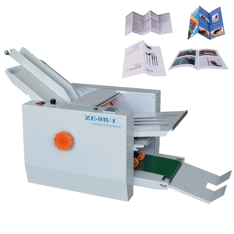 Direct Sell Paper Folding Machine ZE-8B/9B Small Desktop Leaflet Manual Origami Machine