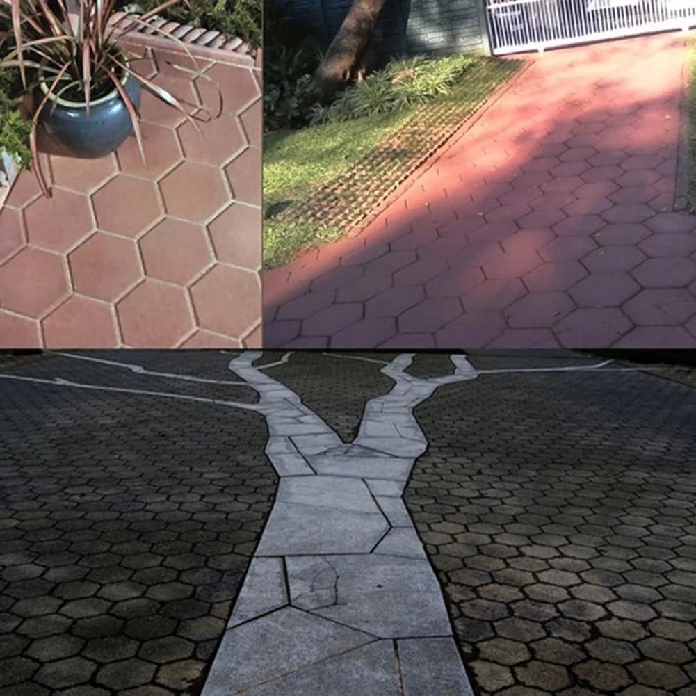Stampo per pavimentazione da giardino a 7 griglie, fai da te, per pavimentazione manuale, in resina PP, per casa, giardino, cortile, strumento riutilizzabile