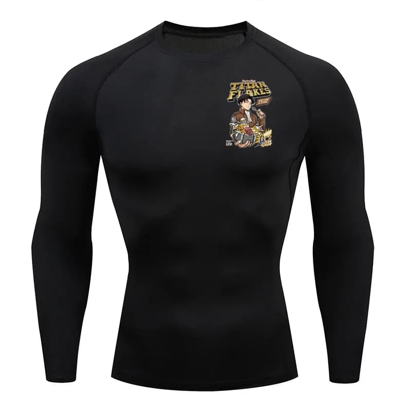 Sportswear Fitness T-shirt for teenagers Levi Ackerman Top Graphics Ankle Training Dresses Boy Compression Racing Basketwear