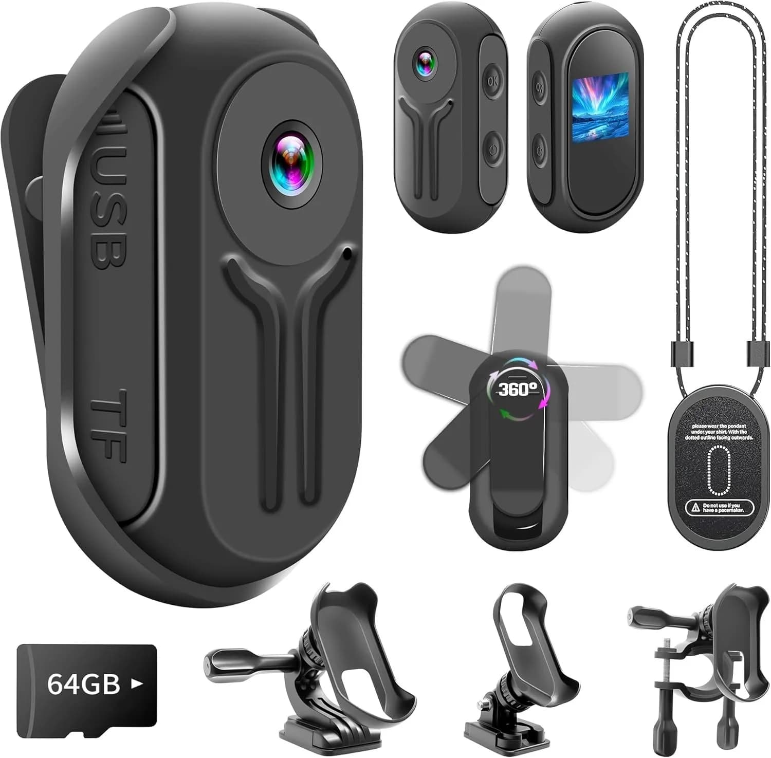 HD 1080P Outdoor Sports Camera Mini Recorder Finger WIFI Action Camera Lightweight POV Motorcycle Road Sport Cam Bicycle Vlog Pet Body Camera