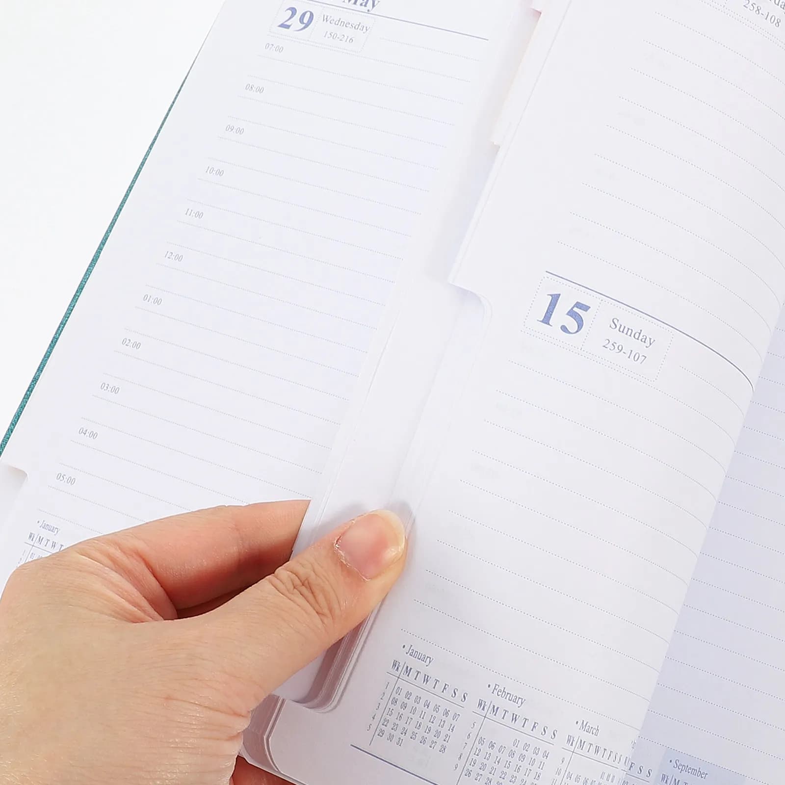 Agenda giornaliera inglese 2024, agenda portatile, organizer, blocco note accademico, gestione del tempo, pratico accessorio per l'ufficio