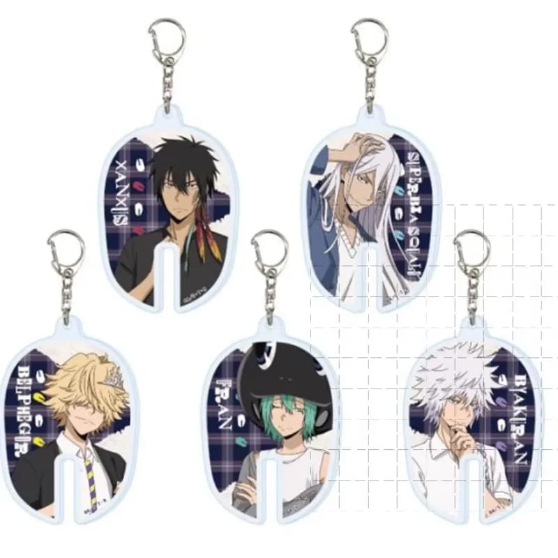 Anime XANXUS Squalo Belphegor Ryouhei Byakuran Portachiavi Gioco di bambole Portachiavi in acrilico con ciondolo per regalo