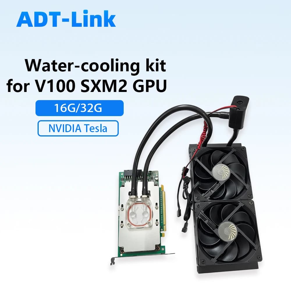 Kit di raffreddamento a liquido GPU V100 SXM2 16GB 32GB per scheda adattatore NVIDIA Tesla Deep Learning AI Computing + dissipatore a freddo 240 + pompa + ventola