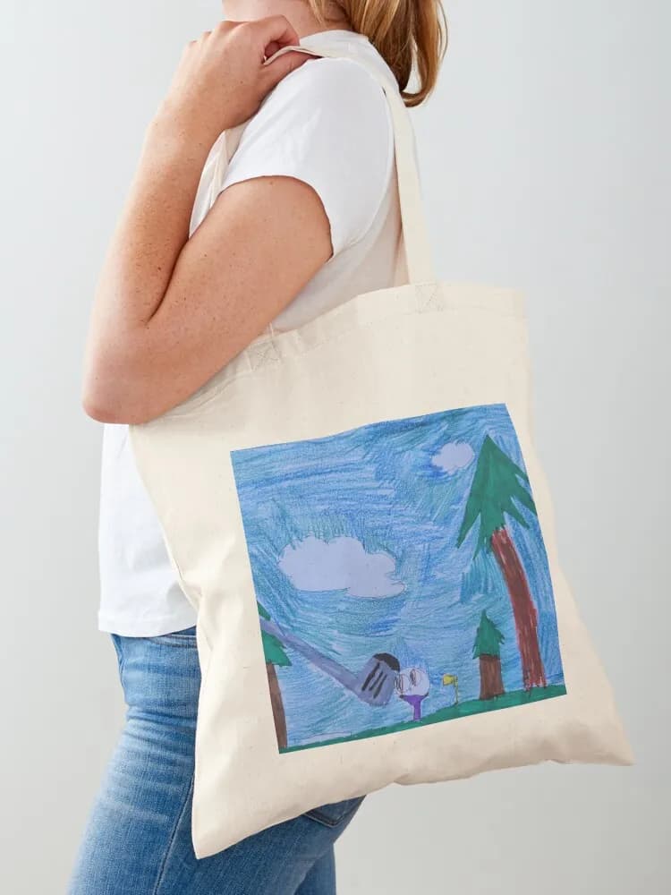 Borsa tote Fluff Ball Goes Golfing, borsa grande da donna, borse in tela, borsa femminile grande