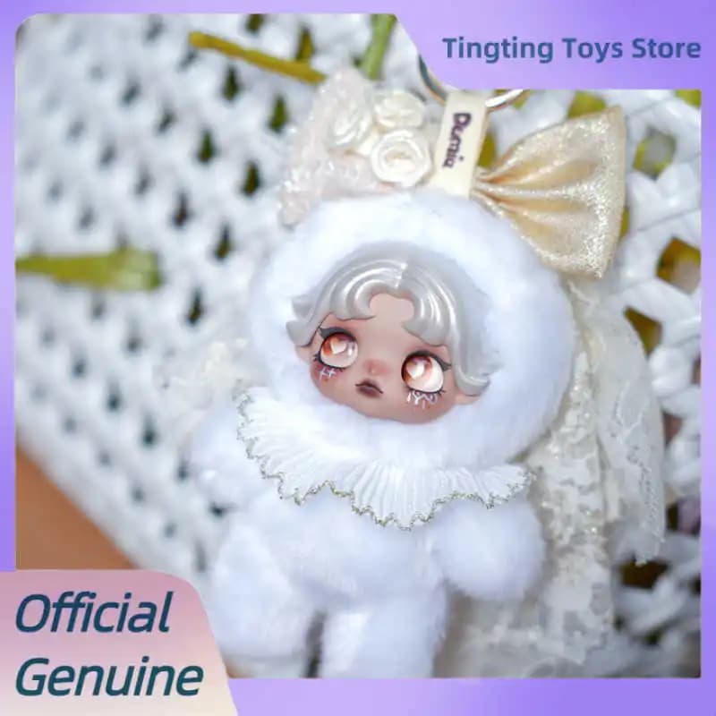 Genuino Dumia Battito cardiaco Serie Cryptolalia Scatola cieca Simpatico sacchetto di peluche Bambole con ciondolo Raccogliere ornamento Figura Giocattoli Scatola misteriosa Regalo