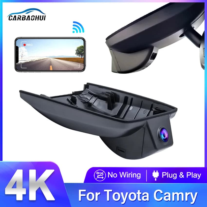 Telecamera DVR per Auto Toyota Camry 8a Gen (XV70) 2023 2022 2021 2020, Dash Cam 4K UHD Plug and Play con Registratore Video WiFi