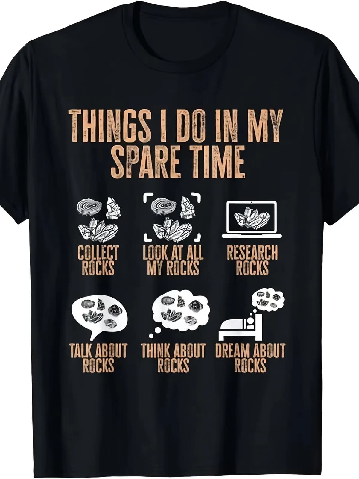 T-shirt da uomo per appassionati di geologia - Maglietta con grafica Rock & Mineral