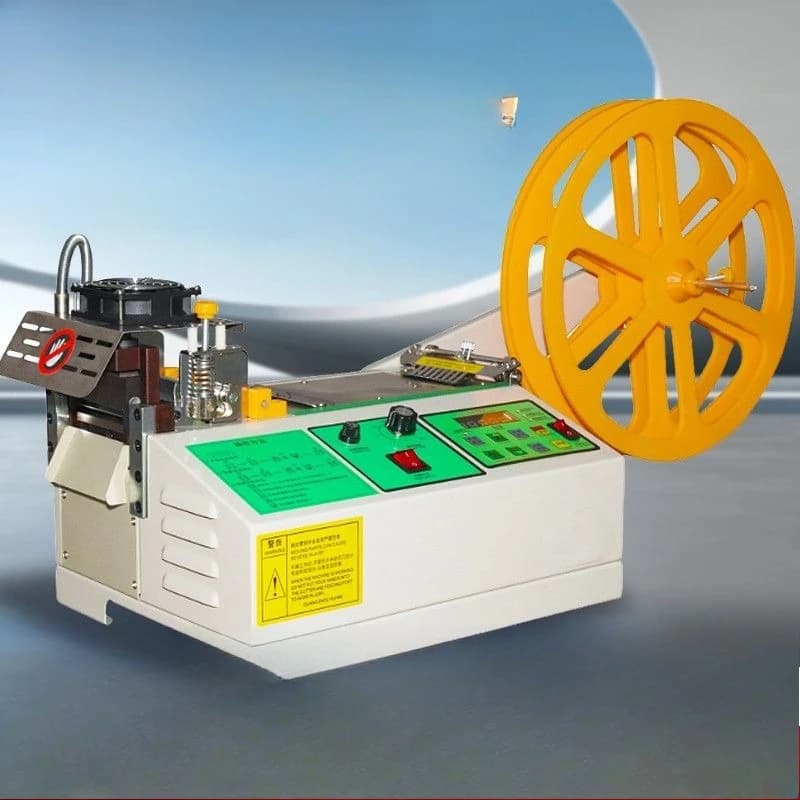 Automatic hot and cold computer tape cutting machine Velcro zipper cutting trademark satin webbing elastic belt high-speed