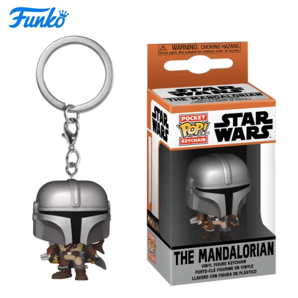 Portachiavi Funko Pop: The Mandalorian - Regalo di Capodanno - Ottimo regalo per amici e familiari per Natale, Capodanno e compleanni, Decorazione a tema pop culture, Regalo di compleanno, Oggetto da collezione a tema fumetti, Merchandising ufficialmente licenziato, Oggetto da collezione premium, Oggetto commemorativo a tema fumetti, Regalo per geek, Oggetto da collezione