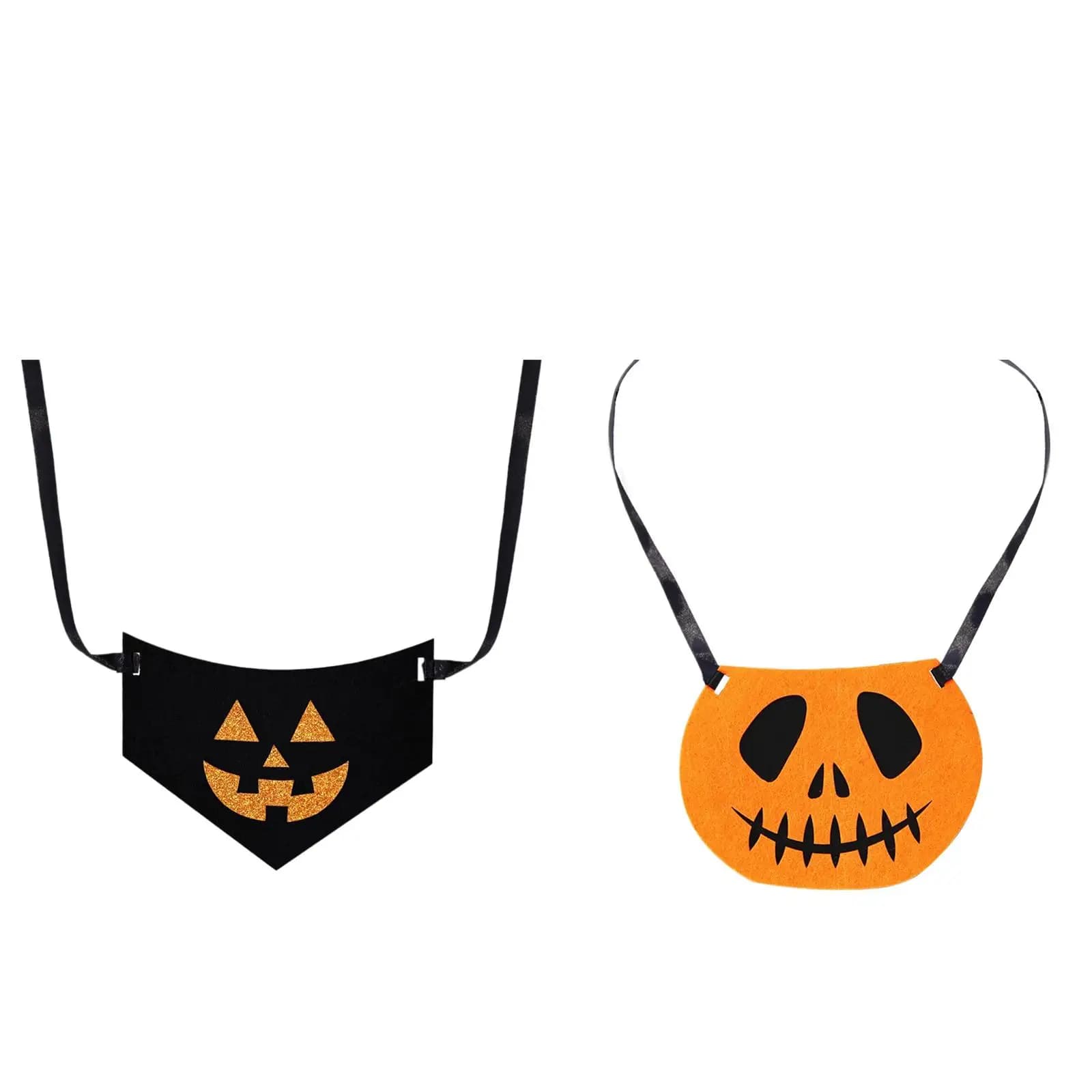 Bandana per Cani e Gatti di Halloween, Sciarpa, Bavaglino, Collare Adorabile in Feltro 15 x 11,3 cm