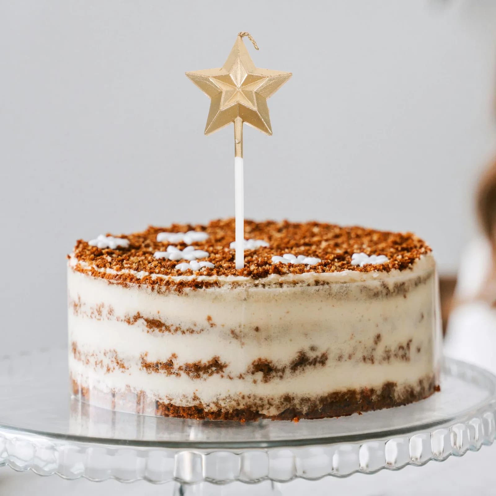 Set di 8 Candeline a Stella per Compleanno, Design 3D Metallico, Decorazioni per Torte, Topper Scintillanti per Feste e Matrimoni, Accessori per Buon Compleanno