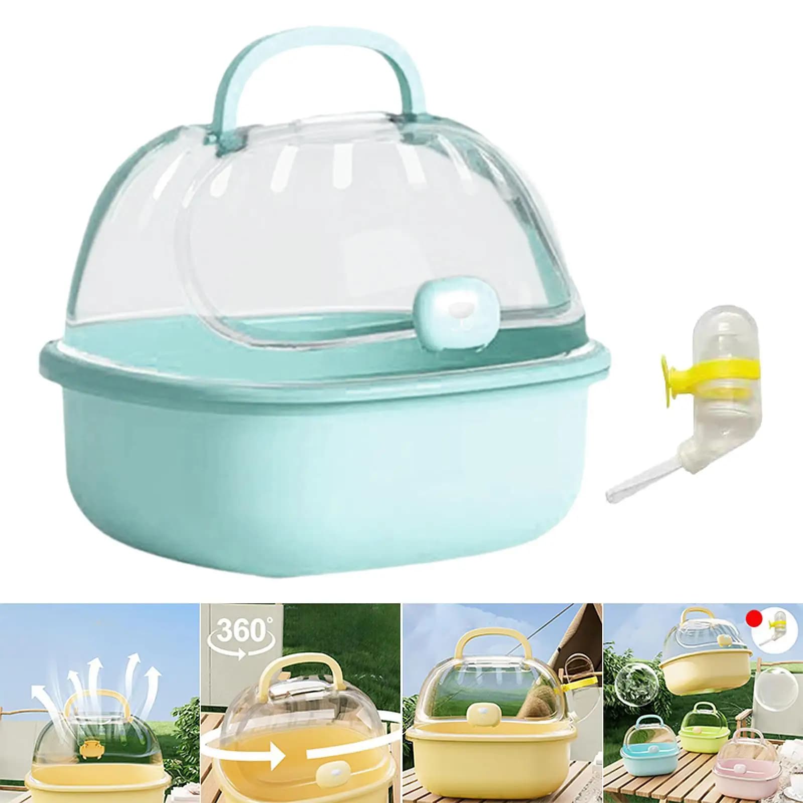 Hamster Carrier Cage Habitat Traveling Large Outdoor Pet Outgoing Hamster Accessories for Hedgehog Mice Squirrel Chinchilla