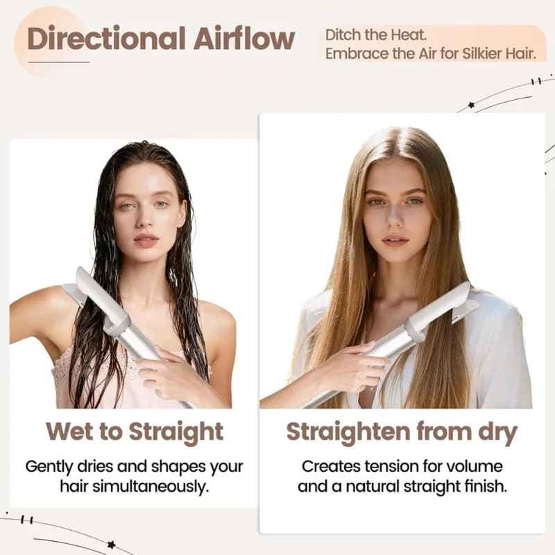 Accessorio A83G-Hair Smooth per lisciare i capelli ricci bagnati e rendere i capelli lisci, per la serie Shark Flexstyle HD400, ugello per flusso d'aria delicato