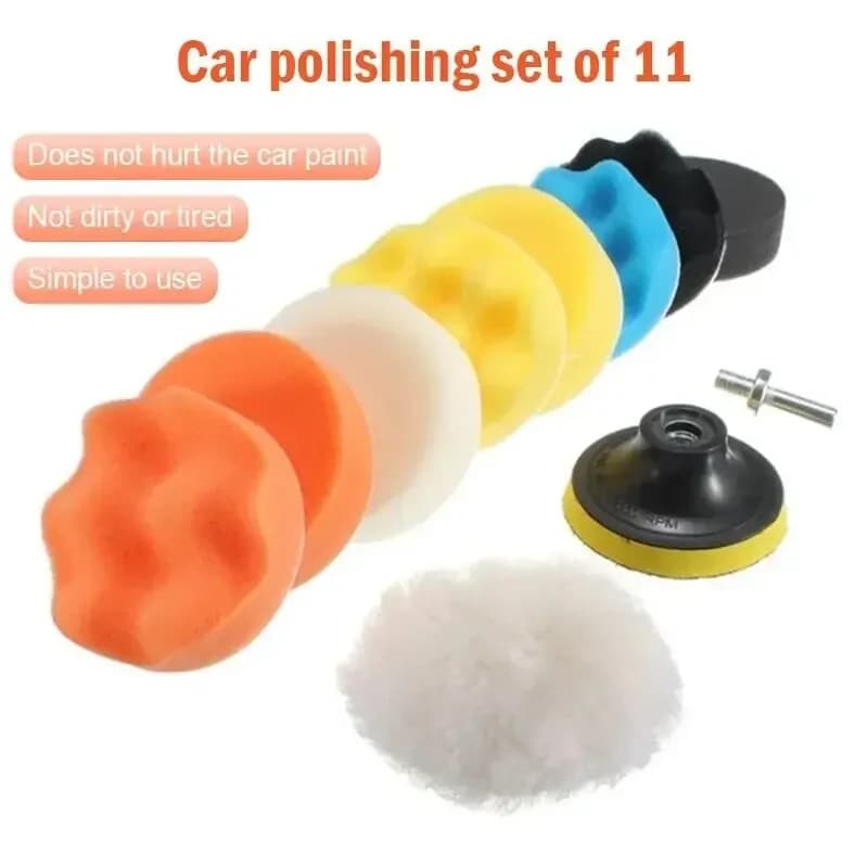 Set professionale di tamponi in spugna per lucidatura auto – Accessori multiuso per lucidatura e ceratura per smerigliatrice angolare e trapani
