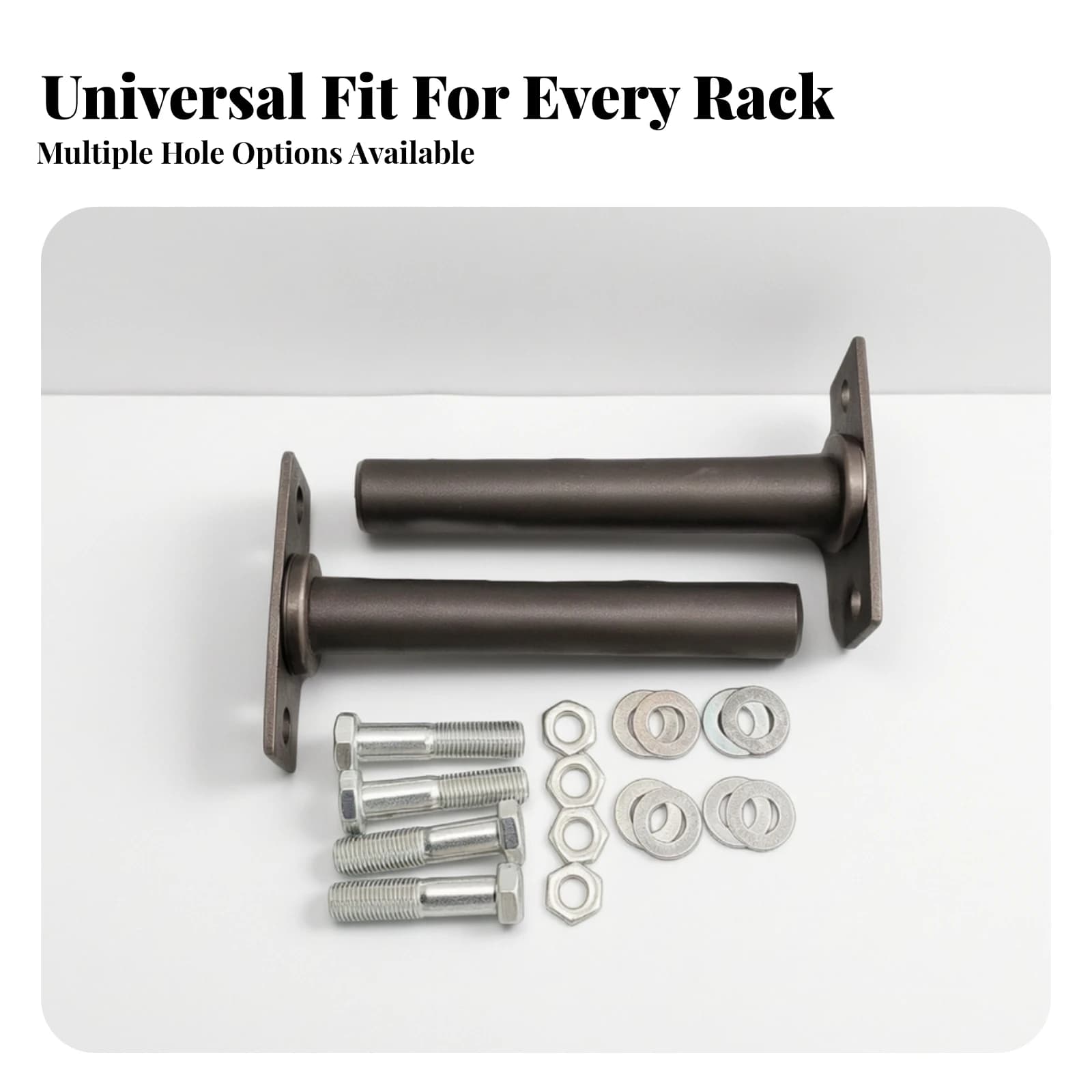 Squat Rack Plate Storage Attachment Sturdy Weight Plate Holders with Mounting Hardware Holder Easy to Install Powder-Coated