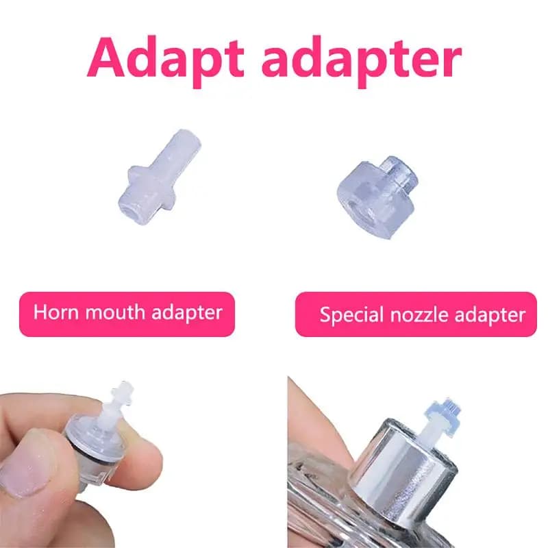 Upgraded 2Pcs Perfume Bottle Transfer Adapter Horn Mouth Leakproof Refill Tool Easy Use for Travel Perfume Collectors