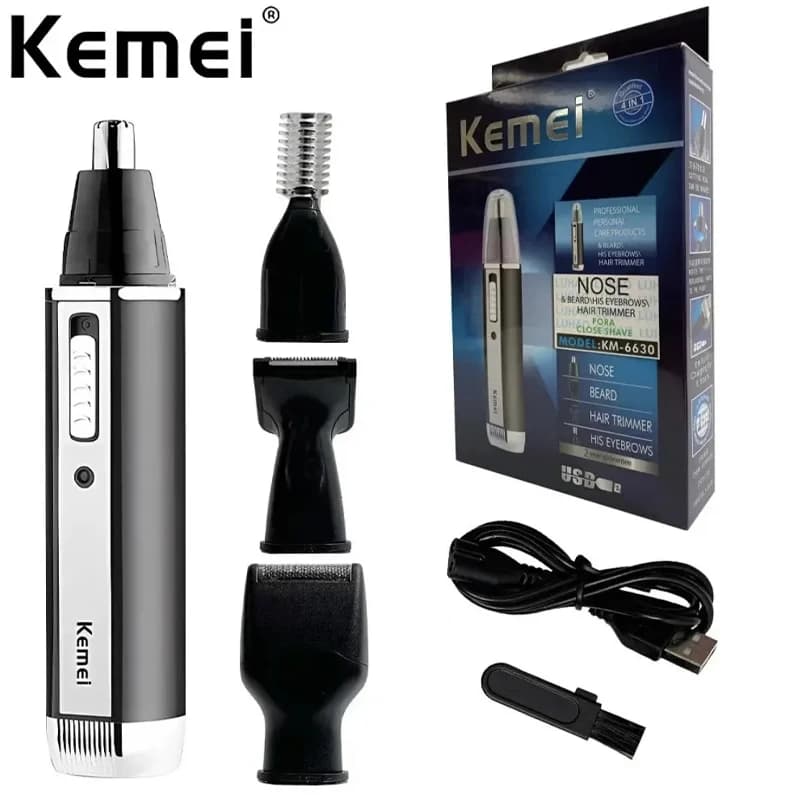 Kemei 4 In 1 Professionale Elettrico Ricaricabile Naso E Orecchio Tagliacapelli Rasoio Strumenti di Cura Personale Per Gli Uomini KM-6630