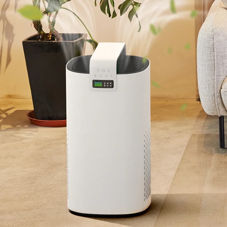 Intelligent home air purifier with HEPA filter and electric fan with European aromatherapy socket, portable room and air filter