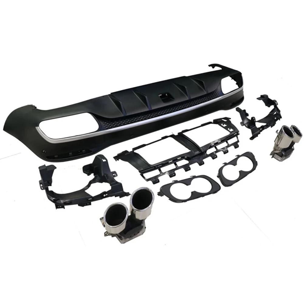 FOR Mercedes Benz Spoiler GLE63 GLS53 W167 2020+ Car Rear Bumper Lip Muffler Exhaust Tip Splitter Diffuser Protector