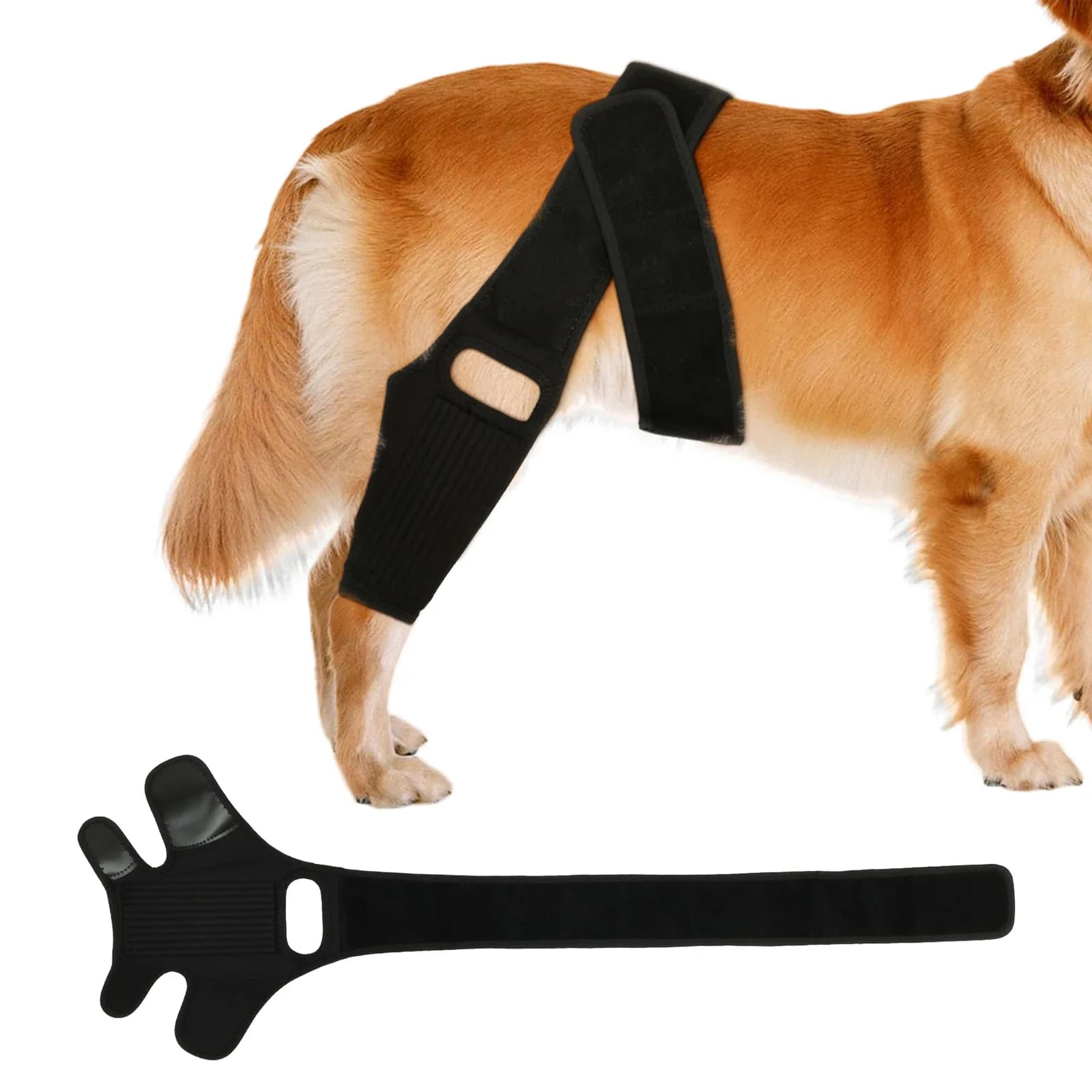 Supporto per ginocchiera per cani, tutore per anca per gamba per fissaggio postoperatorio della rotula di lusso dell'anca del cane, aiuta a migliorare il recupero dei cani