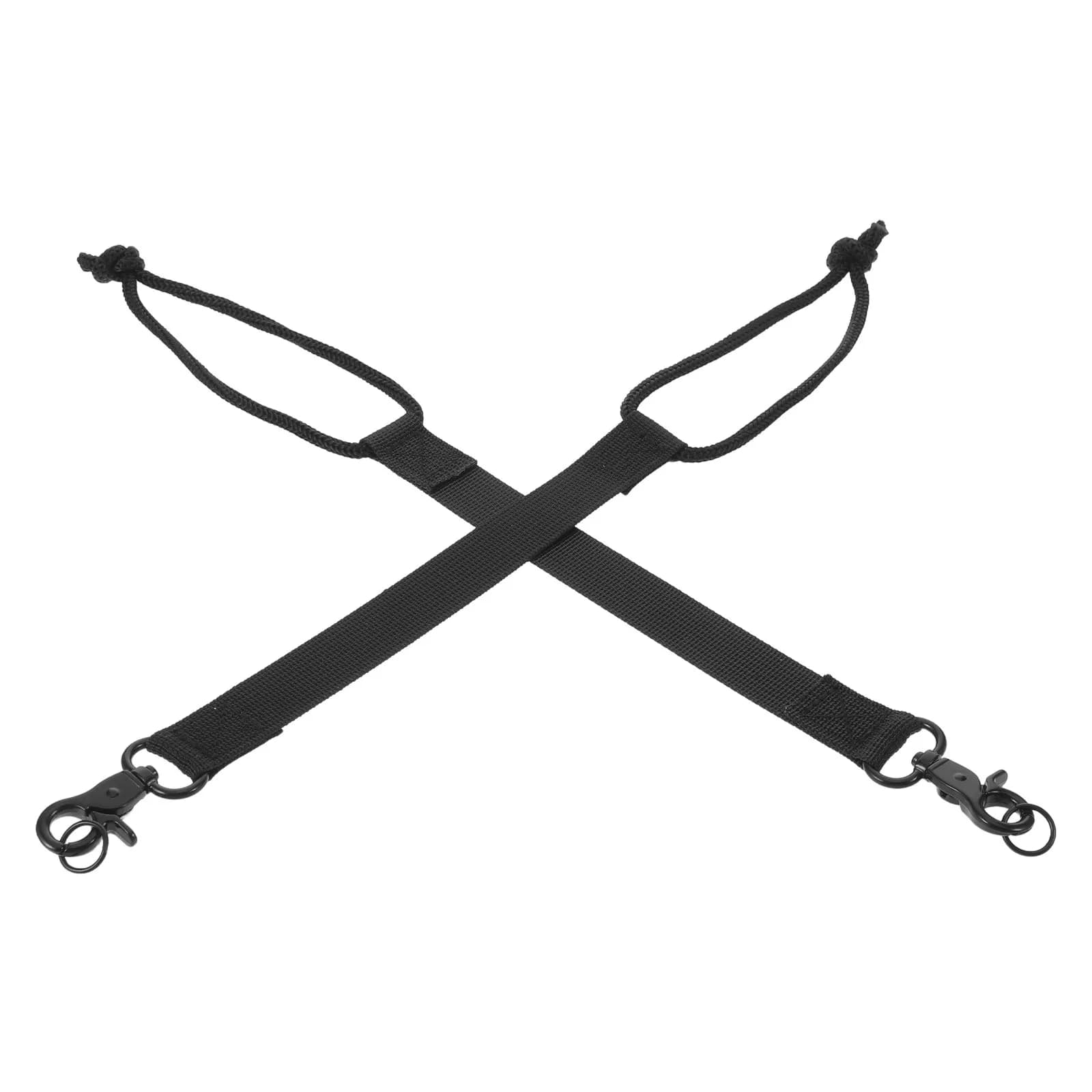 2 Pezzi Cinghie Regolabili per Scarponi da Snowboard, Cordino Nero Corto di Sicurezza, Accessori per Trasporto Snowboard e Sci