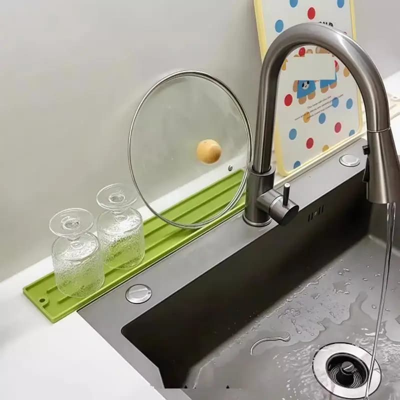 Heat-Resistant Countertop Drying Mat Creative Hangable Tableware Storage Pad Bathroom Silicone Pot Lid Storage Mat Non Slip
