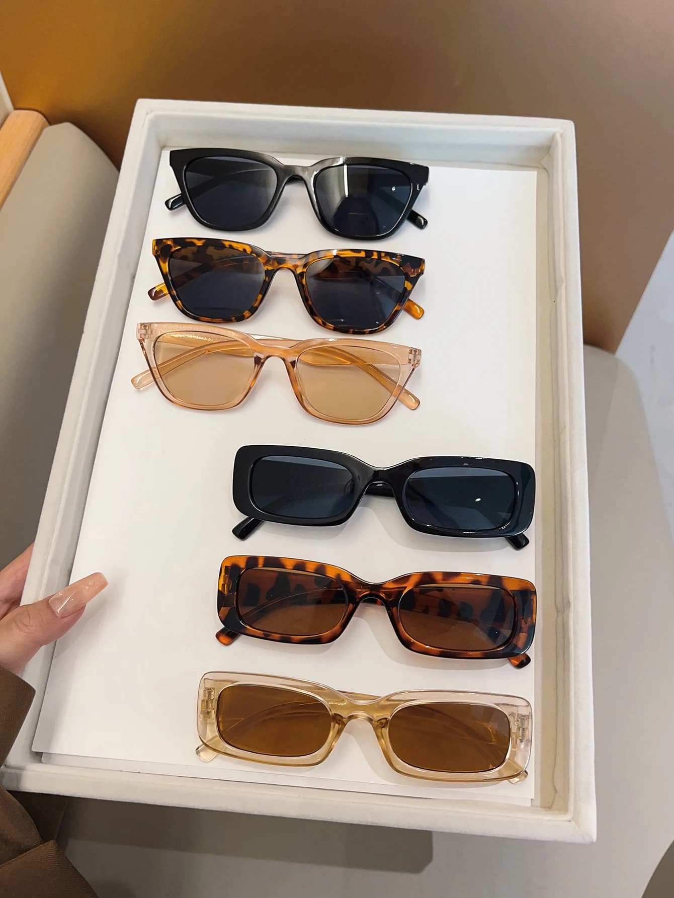 Set di occhiali misti Cat Eye alla moda da 6 pezzi, occhiali alla moda per uomini e donne, ideali per regali