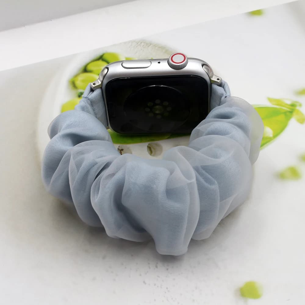 Blu 42mm iWatch 10 Scrunchies Fascia elastica per Apple Watch Band Serie 9 8 7 6 5 4 3 Bracciale cinturino elastico 41mm 38mm 46mm