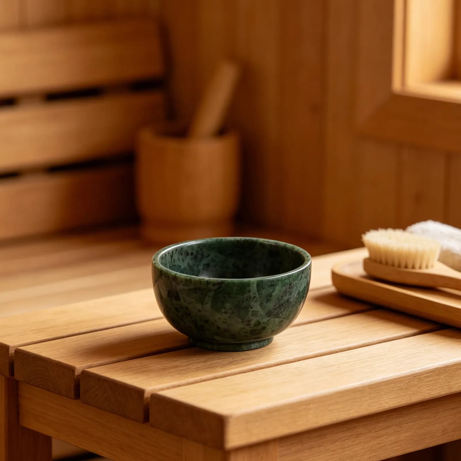 Jade Sauna Aromatherapy Stone Cup Essential Oil Diffuser Bowl Thick Heat Retaining Design for Finnish Steam Sauna Beauty Salon