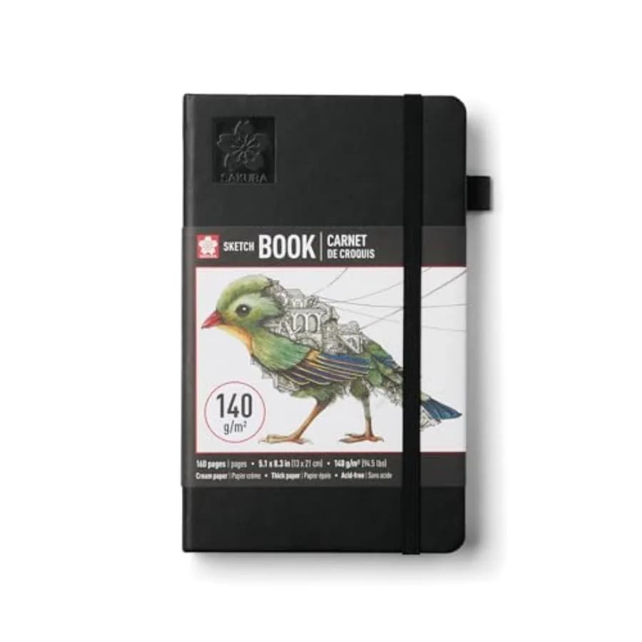 Sketchbook A5 - Drawing Sketchbook for Visual Journaling, Effortless Sketching and Personal Use - 140 GSM - Hardcover Hardcover