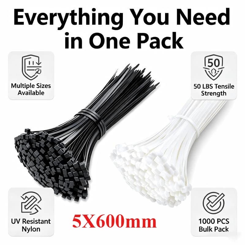 Push Mount Clip Self Locking Zip Ties Nylon Material Tooth Lock Design Cable Fastener Office Desk Cabinet Wire Fix Accessories