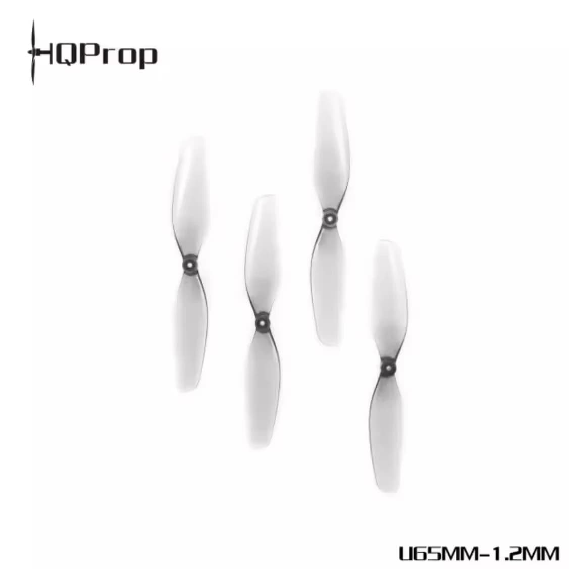 Elica Ultraleggera Hqprop 65mm 2.56 Pollici a 2 Pale in Policarbonato Grigio - Albero da 1/1.2/1.5mm per Droni FPV da Corsa e Parti di Giocattoli