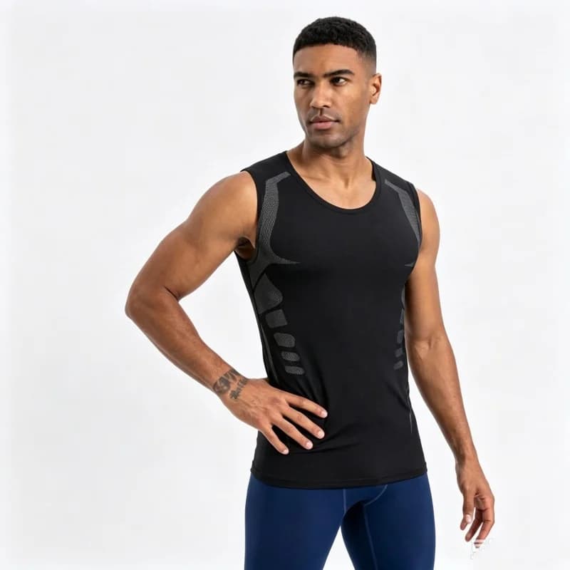 New Mans Compression Tank Top Men Gym Shirt Sleeveless Quick Dry Sportswear Male Fitness Bodybuilding Vest Workout Muscle Top