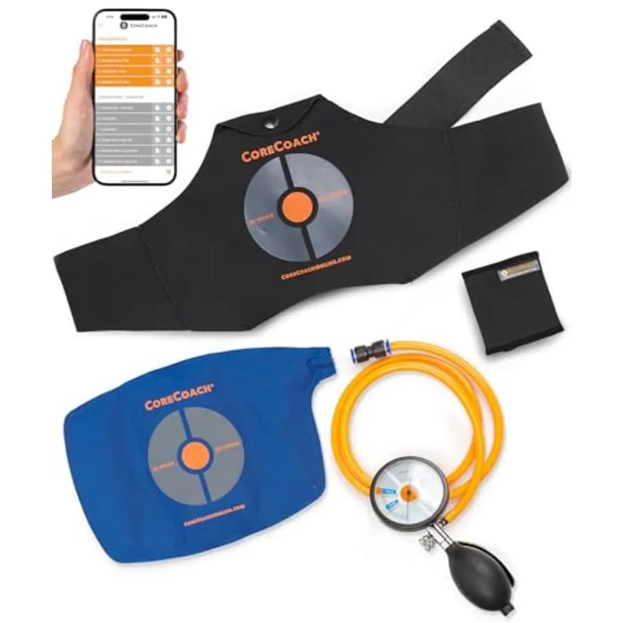 Dispositivo di Biofeedback a Pressione per Uso Domestico con Cintura Lombare ad Aria Nera per Allenamento della Forza del Core e Supporto per la Parte Bassa della Schiena