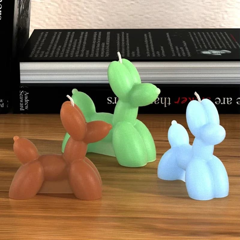 Balloon Dog Silicone Mold, Puppy Silicone Mold for Handmade Decoration - Baking Molds DIY Keychain Candle Soap Making Molds
