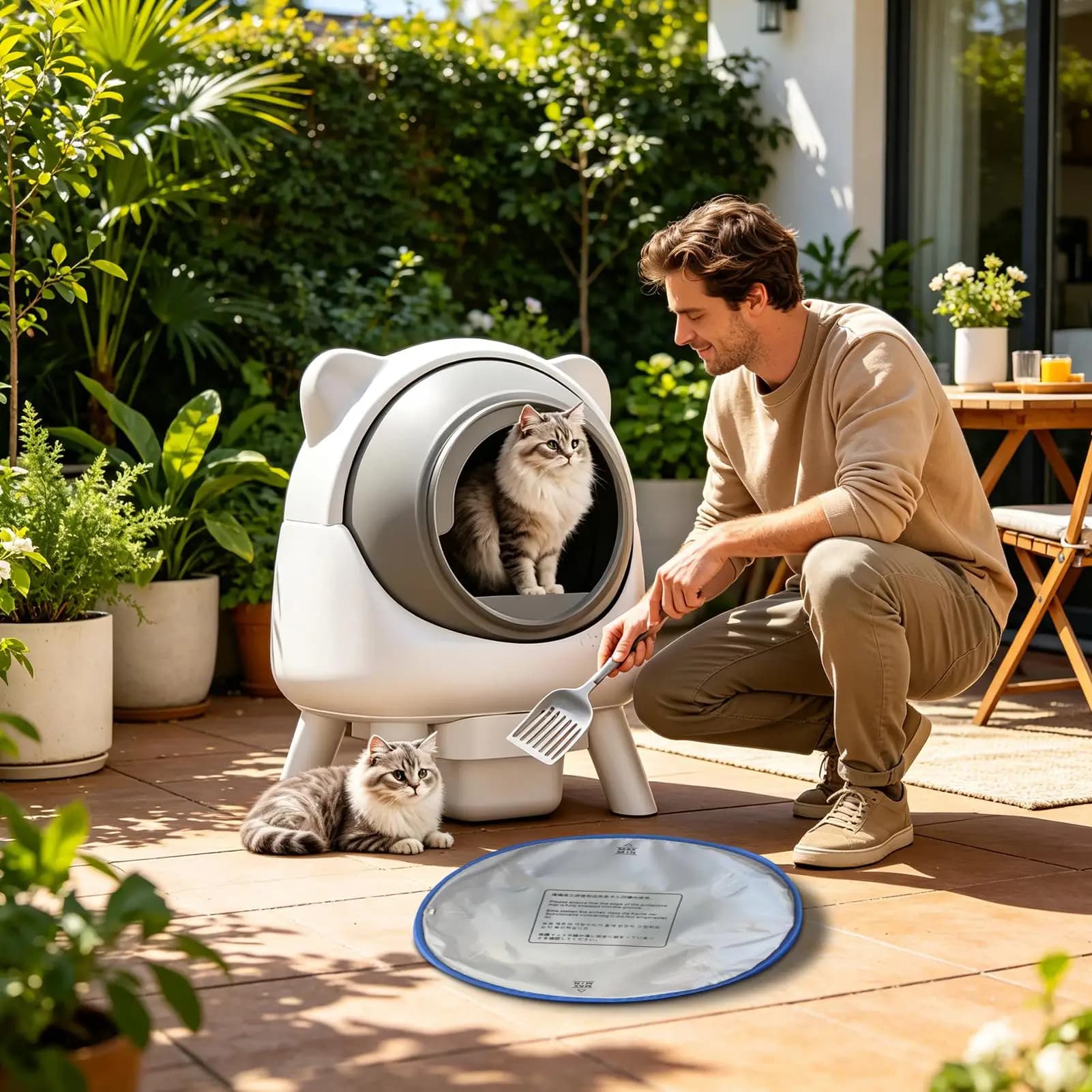 Cat Litter Box Liners Waterproof Washable Leak-Proof Reusable Universal Pet Self-Cleaning Litter Box Liner For Indoor Kitten