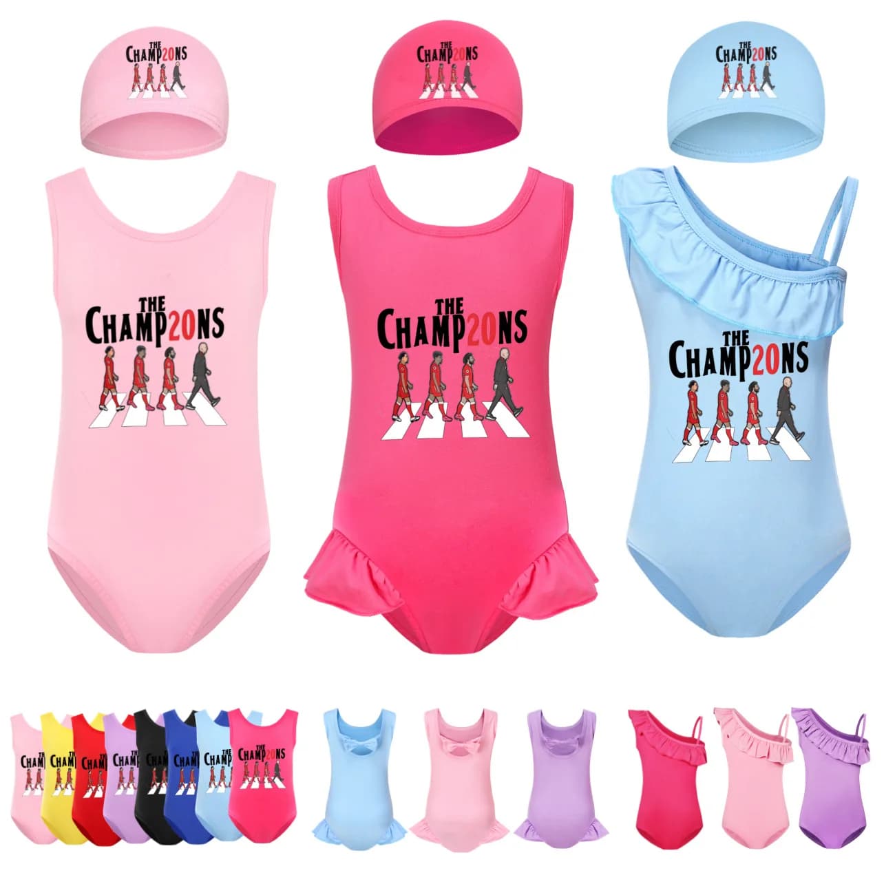 Hot Girls Costume da bagno Costume da bagno Cartone animato per bambini Costumi da bagno casual Bambini Liverpool The 20 Champions Costume da bagno4486