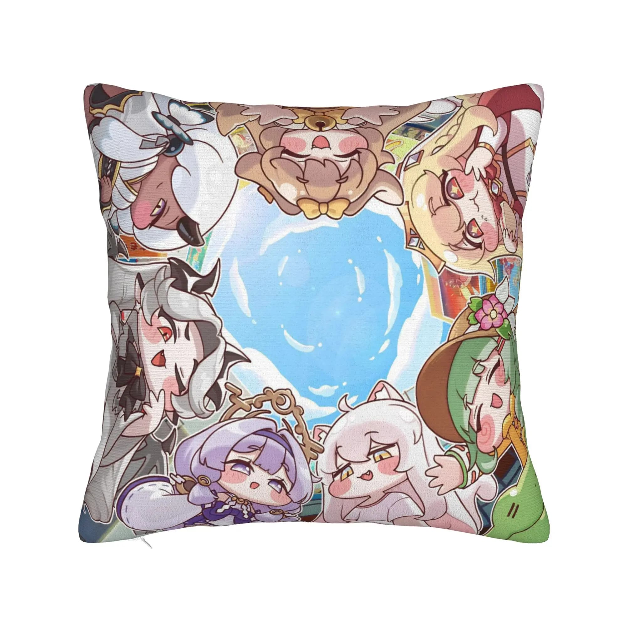 Trickcal C-Chibi Go Games Fodera per cuscino con stampa, Accessori, Fodera decorativa per cuscino, Fodera per cuscino decorativa per la casa, Diverse misure