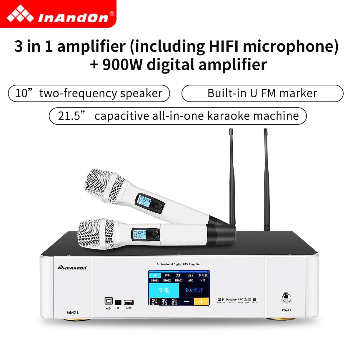 21.5 "Home Party 2T KTV HIFI Karaoke Set Nuvola gratuita Musica Wifi InAndOn HDD Sistema Karaoke Lettore di macchine con touch screen