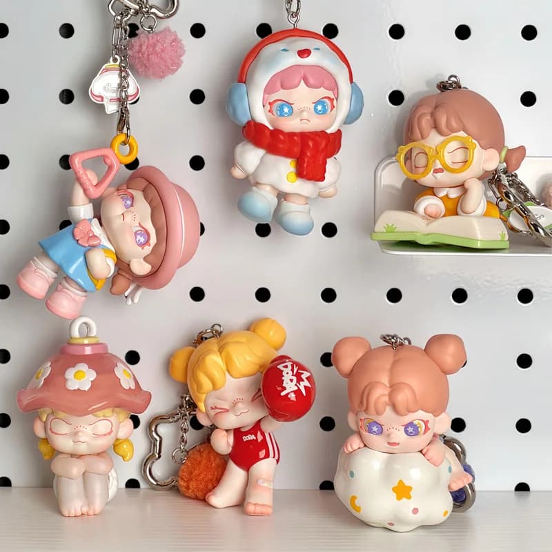 BaBy Dora On My Way Tiny Time Series Blind Box Trendy Cute Surprise Box Girls Decorate Xmas Gifts Mystery Pendant Keychain Toys