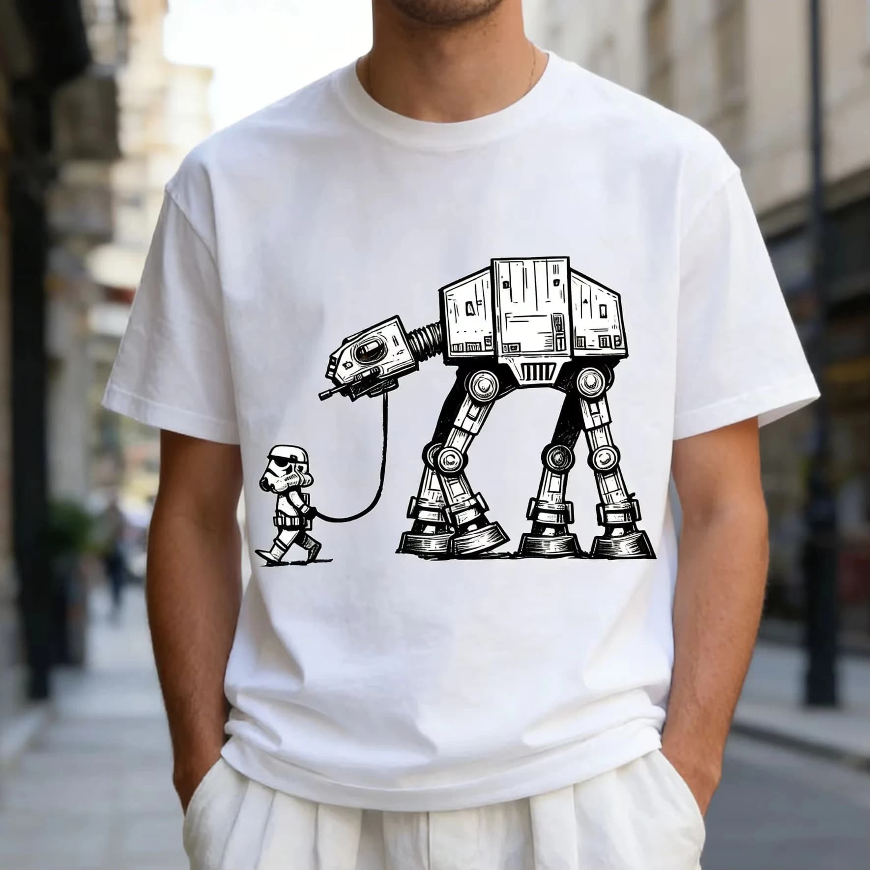 STAR WARS Official AT-AT Walker Vintage Star Wars T-shirt da uomo e da donna, magliette per adulti e bambini