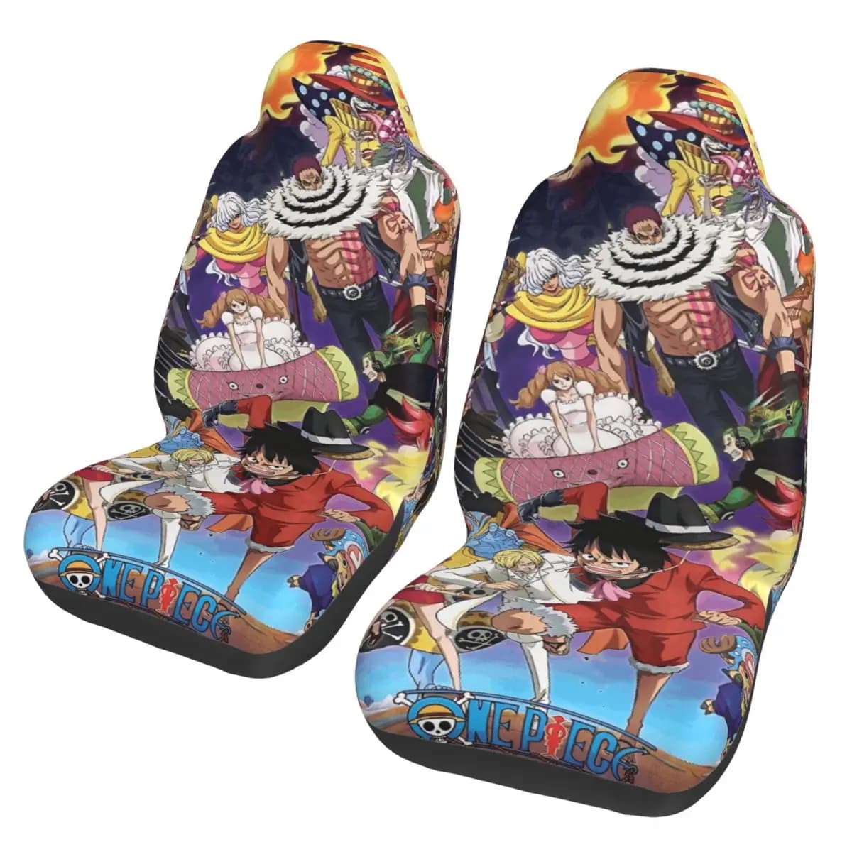 One Piece universal car seat cover, inner SUV accessories, Luffy Manga seat cushion, polyester seat cover