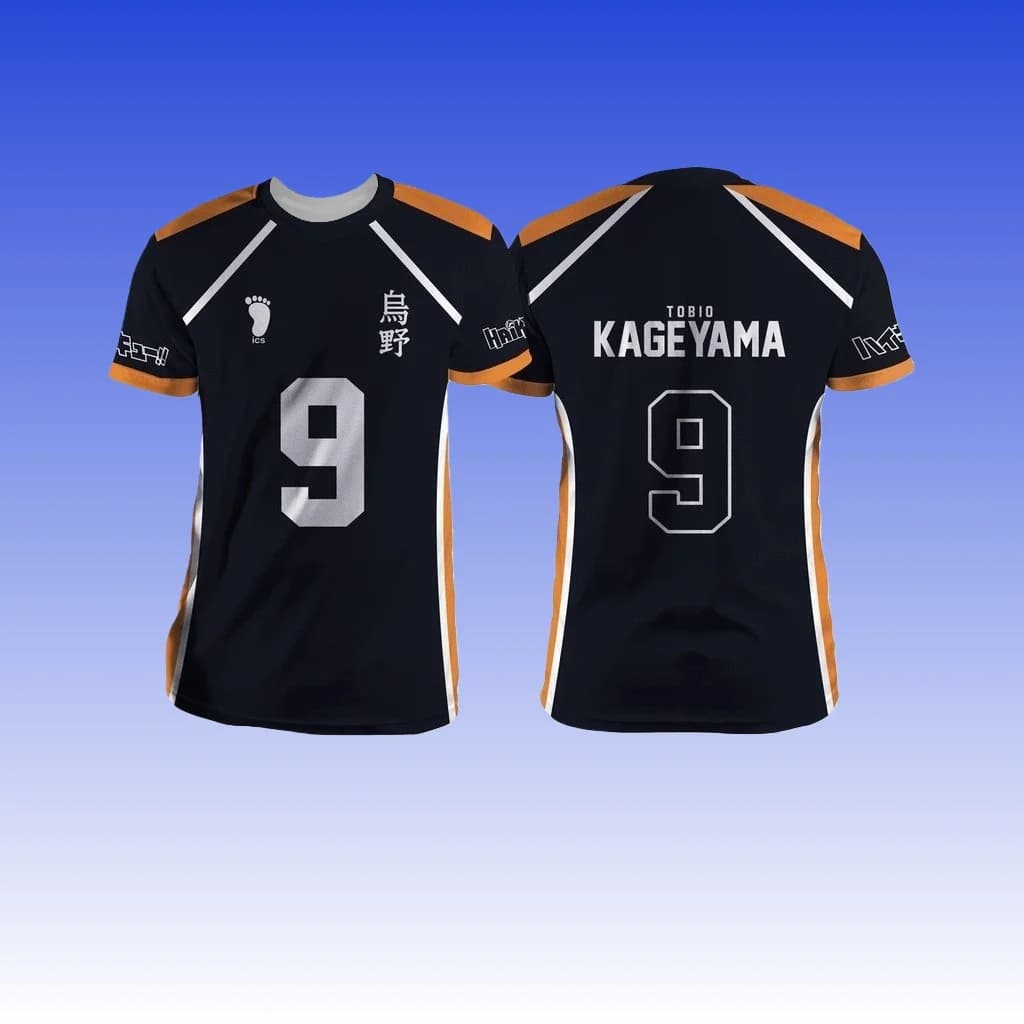 Kageyama Tobio, Liceo Karasuno, Anime Japanese Bandai, Black and Orange, Sport Clothing Anime 2025